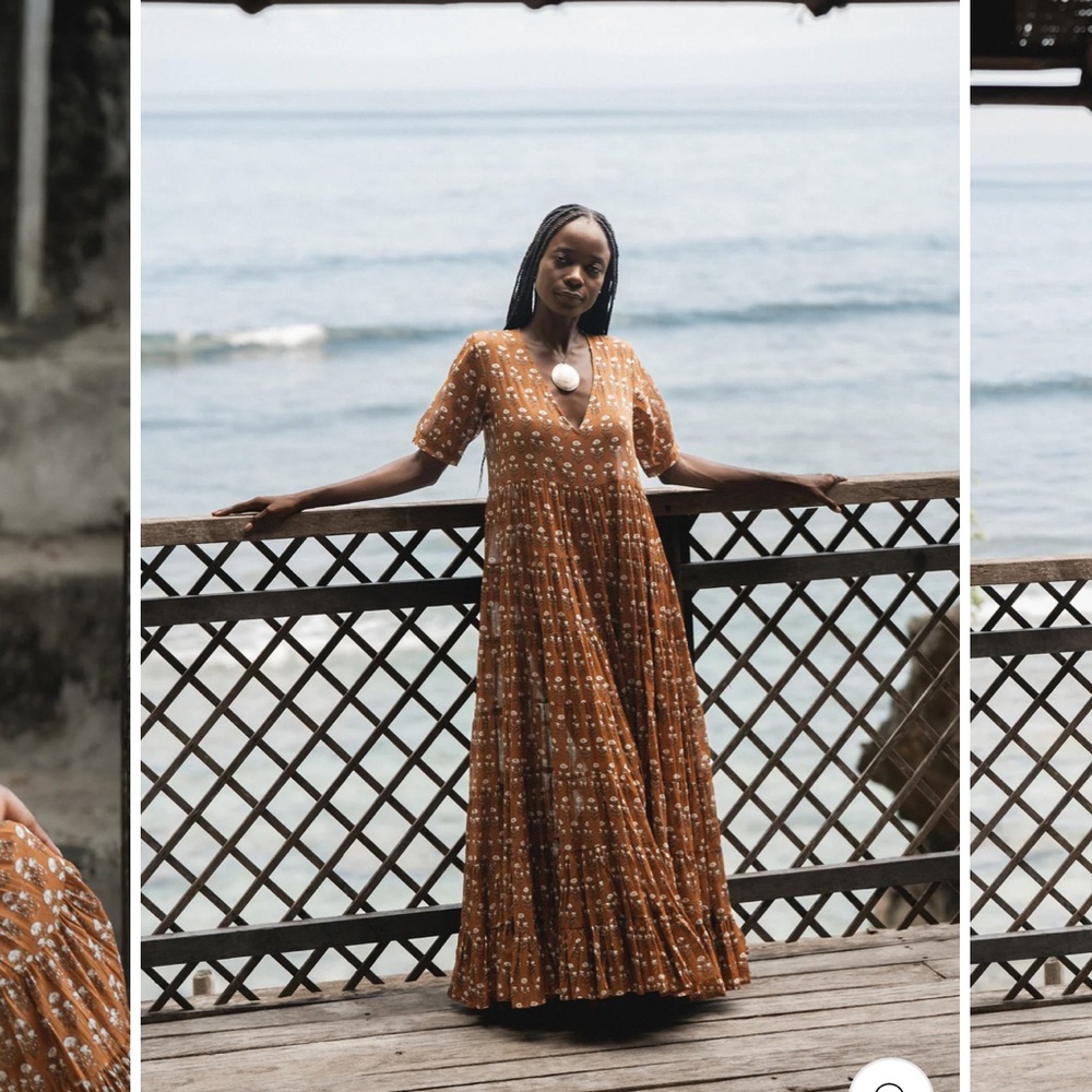 Daughters of India maxi dress in chai medium